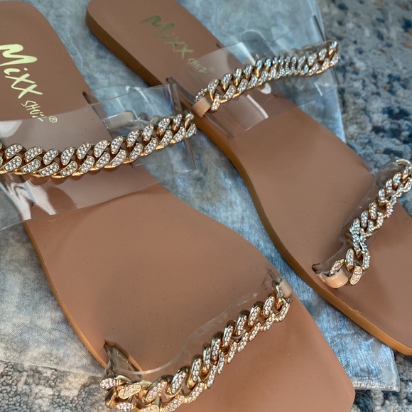 Gold Chain Sandals - Picture 3 of 5